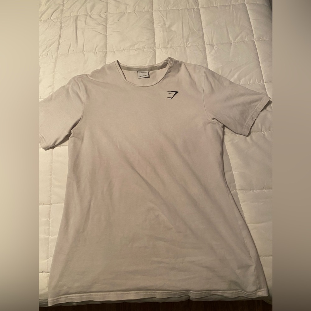 White gym shark shirt